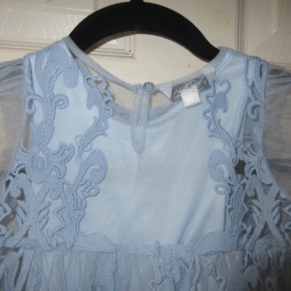 Girls size 2T Blue Lace lined sleeveless dress from Pippa & Julie - Picture 10 of 12